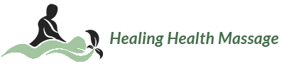 Logo showing a person giving a massage to another person lying down, with the text "Healing Health Massage" on the right.